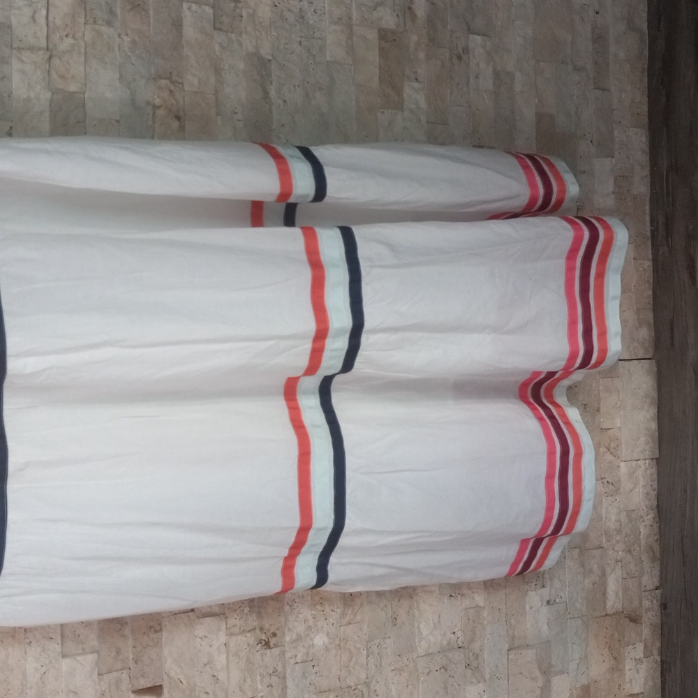 Lane Byrant Fit Flare Ribbon Detail Tiered Maxi Dress Sz 16 - Picture 14 of 14